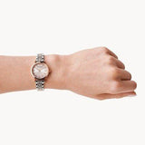 Emporio Armani Gianni T Bar Pink Dial Two Tone Steel Strap Watch For Women - AR11223 Buy Now By Emporio Armani