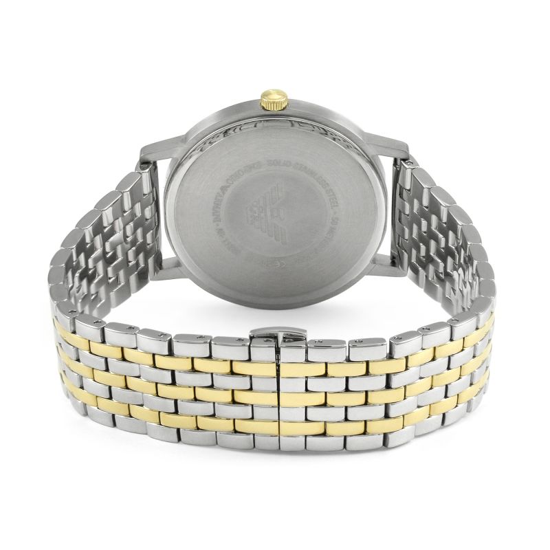 Emporio Armani Kappa Quartz Black Dial Two Tone Mesh Bracelet Watch For Men - AR11228 Buy Now By Emporio Armani