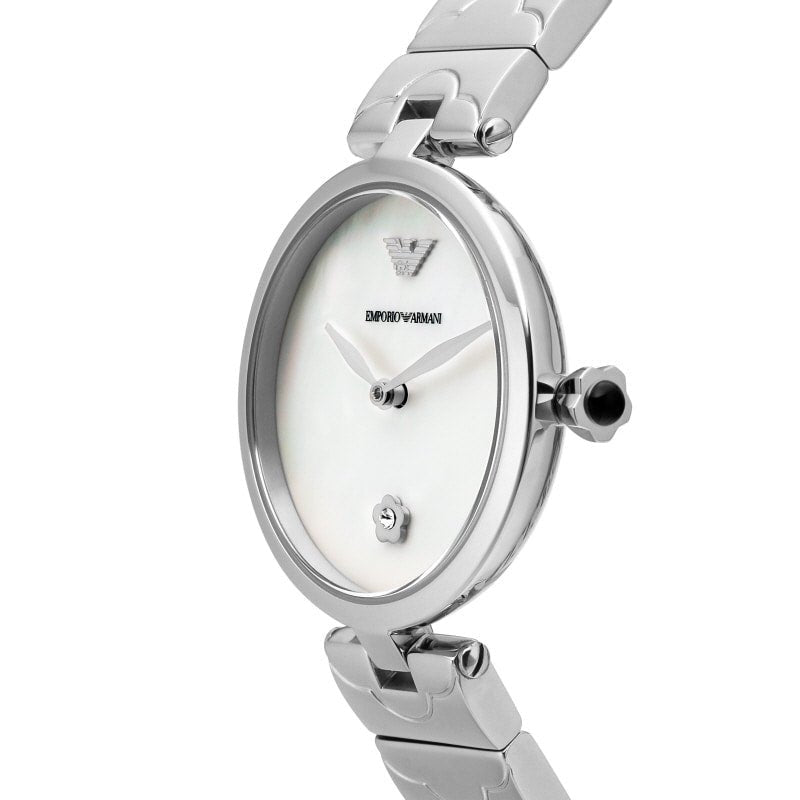 Emporio Armani Mother of Pearl Dial Silver Steel Strap Watch For Women - AR11235 Buy Now By Emporio Armani
