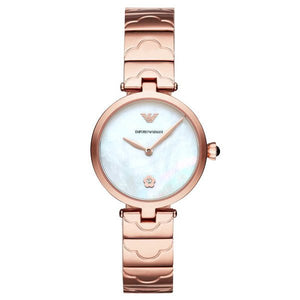 Emporio Armani Mother of Pearl Dial Rose Gold Steel Strap Watch For Women - AR11236 Buy Now By Emporio Armani