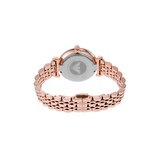 Emporio Armani T-Bar Gianni Crystal Pave Dial Rose Gold Steel Strap Watch For Women - AR11244 Buy Now By Emporio Armani