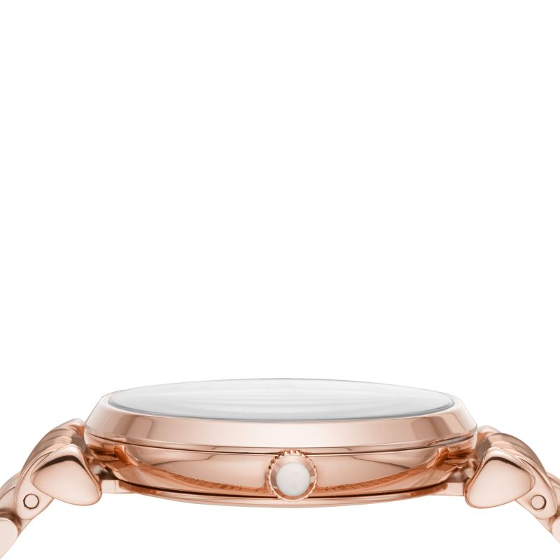 Emporio Armani T-Bar Gianni Crystal Pave Dial Rose Gold Steel Strap Watch For Women - AR11244 Buy Now By Emporio Armani