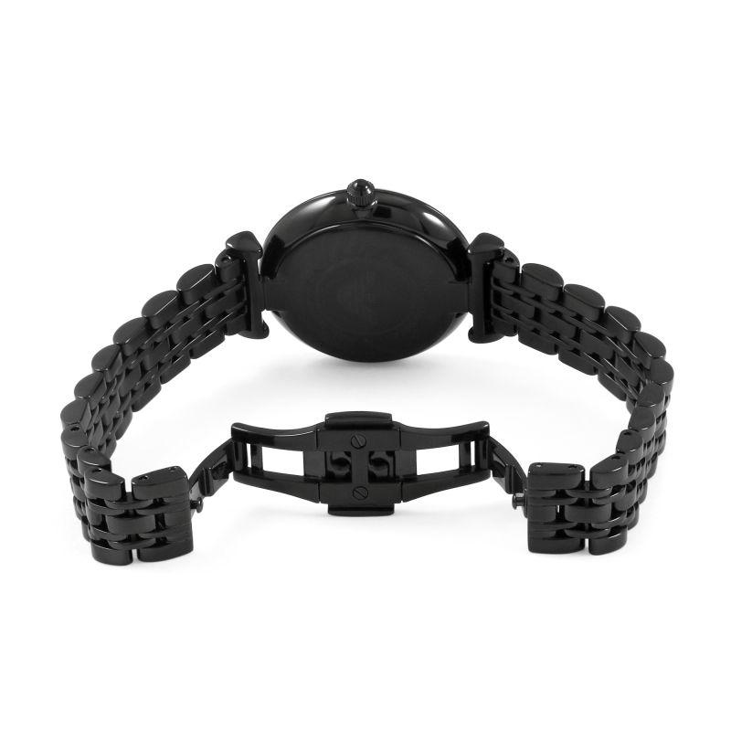 Emporio Armani Gianni T Bar All Black Diamond Dial Watch For Women - AR11245 Buy Now By Emporio Armani