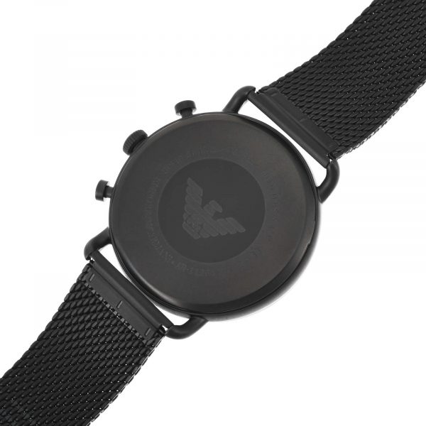 Emporio Armani Aviator Chronograph Black Dial Black Mesh Bracelet Watch For Men - AR11264 Buy Now By Emporio Armani