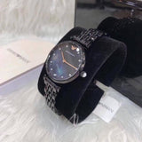 Emporio Armani Gianni T-Bar Quartz Black Mother of Pearl Dial Black Steel Strap Watch For Women - AR11268 Buy Now By Emporio Armani