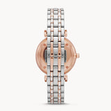 Emporio Armani Gianni T-Bar Silver Dial Two Tone Steel Strap Watch For Women - AR11293 Buy Now By Emporio Armani