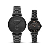Emporio Armani Gianni T Bar All Black Diamond Dial Watch For Women - AR11245 Buy Now By Emporio Armani