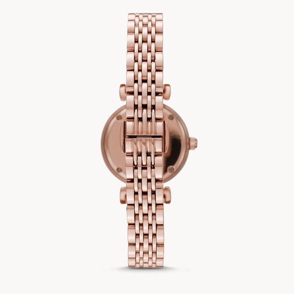 Emporio Armani Gianni T-Bar Mother of Pearl Dial Rose Gold Steel Strap Watch For Women - AR11316 Buy Now By Emporio Armani