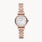 Emporio Armani Gianni T-Bar Mother of Pearl Dial Rose Gold Steel Strap Watch For Women - AR11316 Buy Now By Emporio Armani