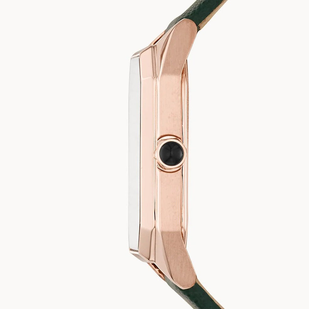 Emporio Armani Gioia Analog Black Mother of Pearl Dial Green Leather Strap Watch For Women - AR11149 Buy Now By Emporio Armani