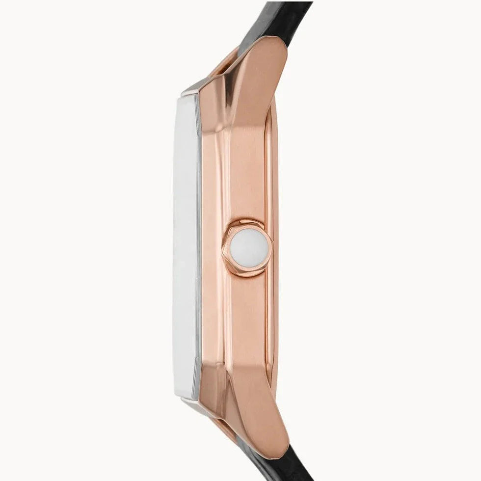 Emporio Armani Gioia Quartz Mother of Pearl Dial Black Leather Strap Watch For Women - AR11390 Buy Now By Emporio Armani