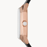 Emporio Armani Gioia Quartz Mother of Pearl Dial Black Leather Strap Watch For Women - AR11390 Buy Now By Emporio Armani