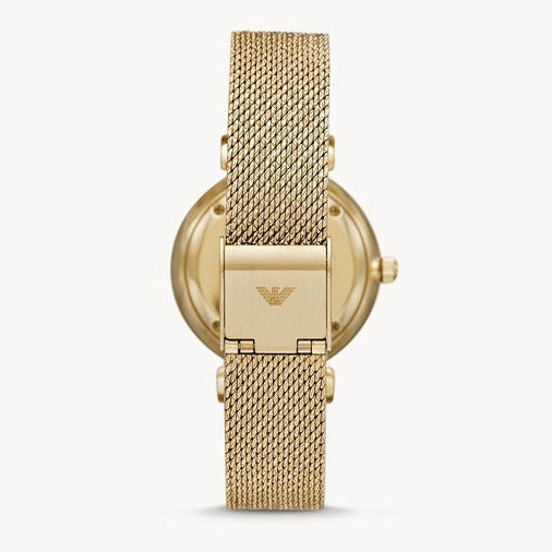 Emporio Armani Gianni T Bar Mother of Pearl Dial Gold Mesh Bracelet Watch For Women - AR11321 Buy Now By Emporio Armani