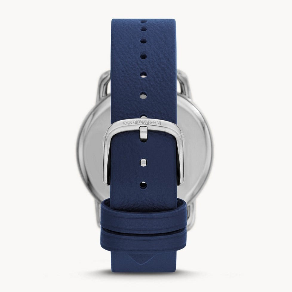 Emporio Armani Aviator Quartz Blue Dial Blue Leather Strap Watch For Men - AR11335 Buy Now By Emporio Armani