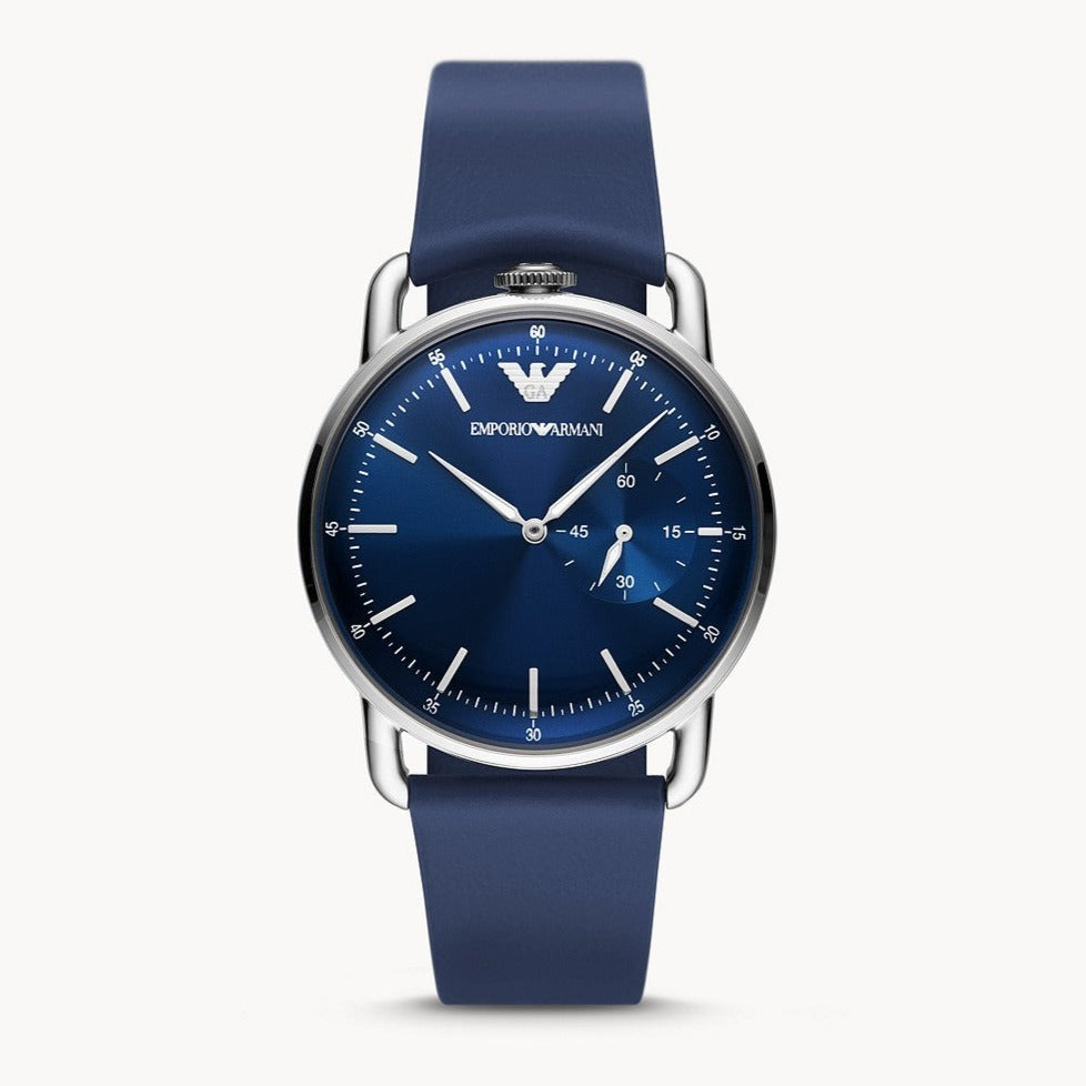 Emporio Armani Aviator Quartz Blue Dial Blue Leather Strap Watch For Men - AR11335 Buy Now By Emporio Armani
