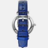 Emporio Armani Gianni T Bar Quartz Crystals Silver Dial Blue Leather Strap Watch For Women - AR11344 Buy Now By Emporio Armani