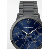Emporio Armani Giovanni Chronograph Blue Dial Grey Steel Strap Watch For Men - AR11348 Buy Now By Emporio Armani