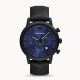 Emporio Armani Luigi Analog Blue Dial Black Leather Strap Watch For Men - AR11351 Buy Now By Emporio Armani