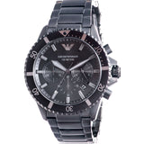 Emporio Armani Diver Chronograph Black Dial Black Steel Strap Watch For Men - AR11363 Buy Now By Emporio Armani