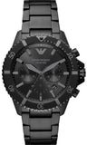 Emporio Armani Diver Chronograph Black Dial Black Steel Strap Watch For Men - AR11363 Buy Now By Emporio Armani