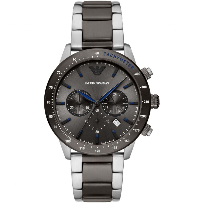 Emporio Armani Chronograph Grey Dial Two Tone Steel Strap Watch For Men - AR11391 Buy Now By Emporio Armani