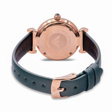 Emporio Armani Gianni T-Bar Quartz Blue Dial Blue Leather Strap Watch for Women - AR11424 Buy Now By Emporio Armani