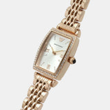 Emporio Armani Gianni T Bar Quartz Crystals White Dial Rose Gold Steel Strap Watch For Women - AR11406 Buy Now By Emporio Armani