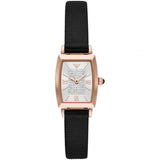 Emporio Armani Gianni T Bar Quartz White Dial Black Leather Strap Watch For Women - AR11408 Buy Now By Emporio Armani
