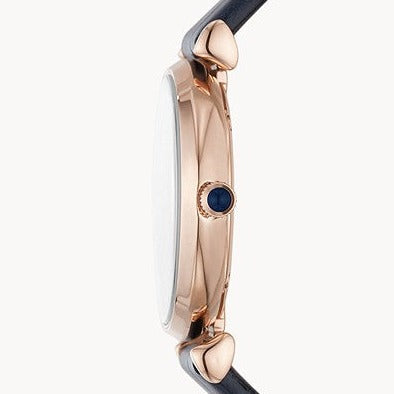 Emporio Armani Gianni T-Bar Quartz Blue Dial Blue Leather Strap Watch for Women - AR11424 Buy Now By Emporio Armani