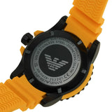 Emporio Armani Sportivo Quartz Black Dial Orange Rubber Strap Watch For Men - AR6046 Buy Now By Emporio Armani