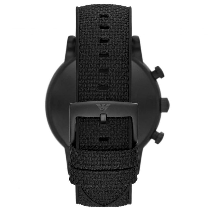 Emporio Armani Luigi Analog Black Dial Black Leather Strap Watch For Men - AR11450 Buy Now By Emporio Armani