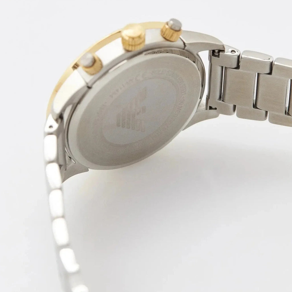 Emporio Armani Mario Chronograph Green Dial Silver Steel Strap Watch For Men - AR11454 Buy Now By Emporio Armani