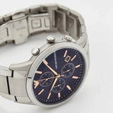 Emporio Armani Renato Chronograph Blue Dial Silver Steel Strap Watch For Men - AR11458 Buy Now By Emporio Armani