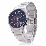 Emporio Armani Renato Chronograph Blue Dial Silver Steel Strap Watch For Men - AR11458 Buy Now By Emporio Armani