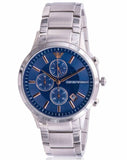Emporio Armani Renato Chronograph Blue Dial Silver Steel Strap Watch For Men - AR11458 Buy Now By Emporio Armani