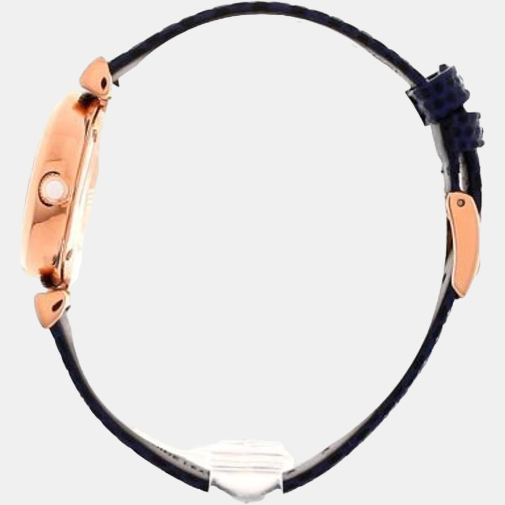 Emporio Armani Gianni T-Bar Analog Mother of Pearl Dial Blue Leather Strap Watch For Women - AR11468 Buy Now By Emporio Armani