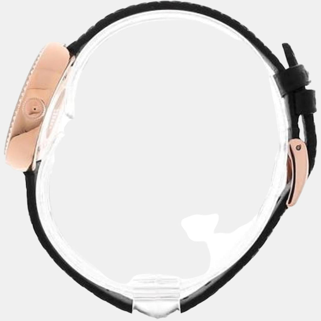 Emporio Armani Rosa Two Hand Black Dial Black Leather Strap Watch For Women - AR11493 Buy Now By Emporio Armani