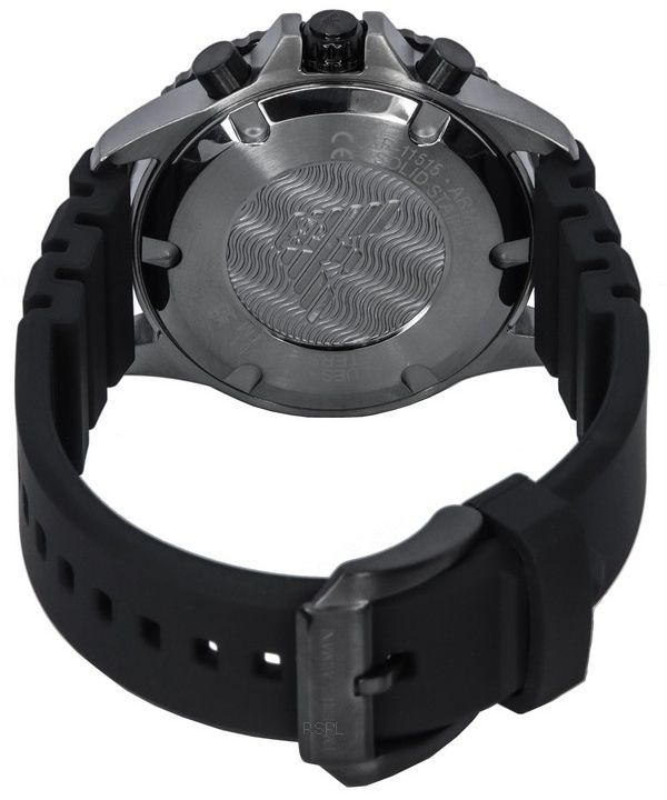 Emporio Armani Diver Chronograph Black Dial Black Silicon Strap Watch For Men - AR11515 Buy Now By Emporio Armani