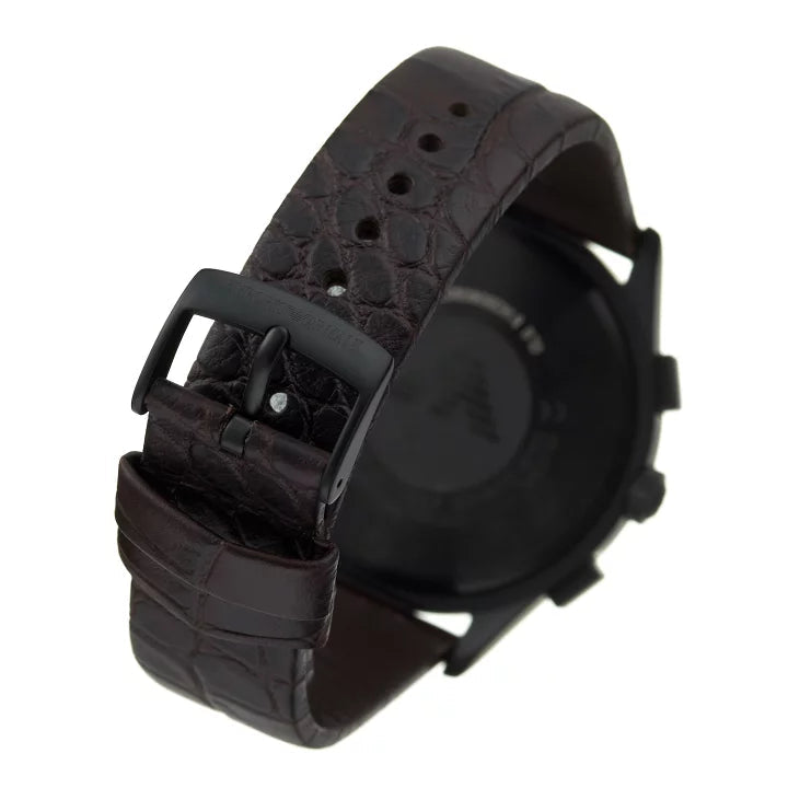 Emporio Armani Paolo Chronograph Black Dial Brown Leather Strap Watch For Men - AR11549 Buy Now By Emporio Armani