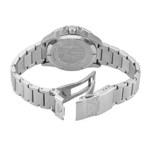 Emporio Armani Sea Explorer GMT Blue Dial Silver Steel Strap Watch For Men - AR11590 Buy Now By Emporio Armani