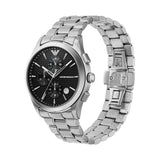 Emporio Armani Paolo Chronograph Black Dial Silver Steel Strap Watch For Men - AR11602 Buy Now By Emporio Armani