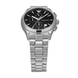 Emporio Armani Paolo Chronograph Black Dial Silver Steel Strap Watch For Men - AR11602 Buy Now By Emporio Armani