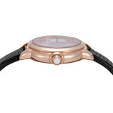 Emporio Armani Mia Three Hand Crystals Silver Dial Black Leather Strap Watch For Women - AR11631 Buy Now By Emporio Armani