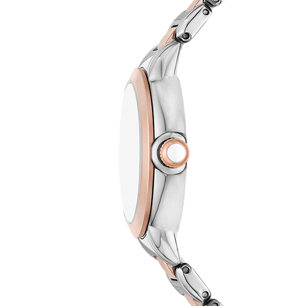 Emporio Armani Mia Three-Hand Analog Crystal Silver Dial Two Tone Steel Strap Watch For Women - AR11643 Buy Now By Emporio Armani