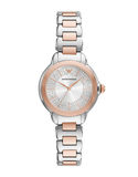 Emporio Armani Mia Three-Hand Analog Crystal Silver Dial Two Tone Steel Strap Watch For Women - AR11643 Buy Now By Emporio Armani