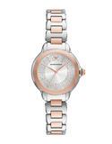 Emporio Armani Mia Three-Hand Analog Crystal Silver Dial Two Tone Steel Strap Watch For Women - AR11643 Buy Now By Emporio Armani