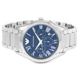 Emporio Armani Chronograph Quartz Blue Dial Silver Steel Strap Watch For Men - AR11082 Buy Now By Emporio Armani