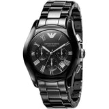 Emporio Armani Valente Chronograph Black Dial Black Ceramic Strap Watch For Men - AR1400 Buy Now By Emporio Armani