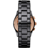 Emporio Armani Valente Ceramica Chronograph Black Dial Black Steel Strap Watch For Men - AR1410 Buy Now By Emporio Armani