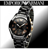 Emporio Armani Chronograph Black Ceramic Stainless Steel Dial Watch For Women - AR1411 Buy Now By Emporio Armani